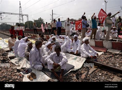 Farmers Block Railway Tracks As Part Of Protests Against Farm Reforms During Bharat Bandh A