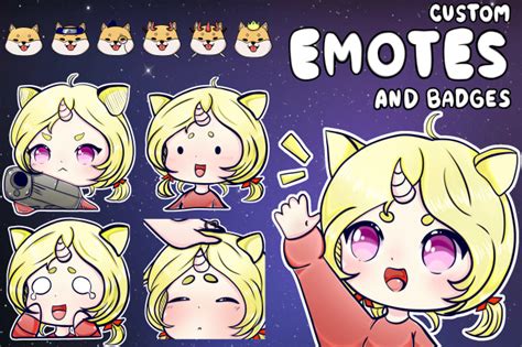 Draw Cute Custom Emotes Or Badges For Twitch Youtube Discord By