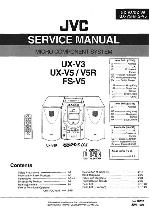 Download Jvc Uxv 5 Service Manual Free