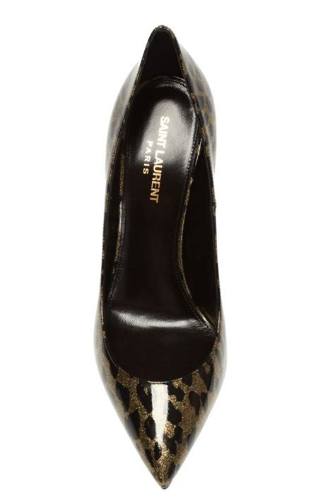 Saint Laurent ‘anja Stiletto Pumps With Leopard Print Womens Shoes