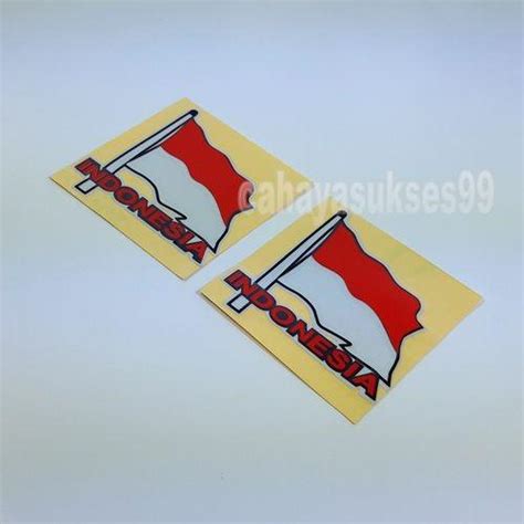 Stiker Bendera Merah Putih Indonesia 7cm Sticker Helm Sticker Lambang