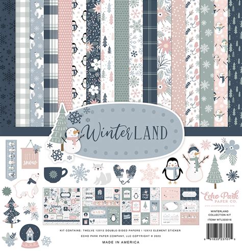 Echo Park Winterland Collection Christmas 12 X 12 Collection Kit