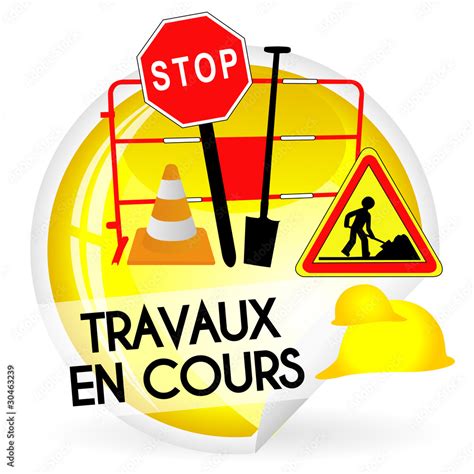 icône travaux en cours Stock Vector Adobe Stock