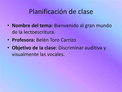 Planificación de clase ppt PPT