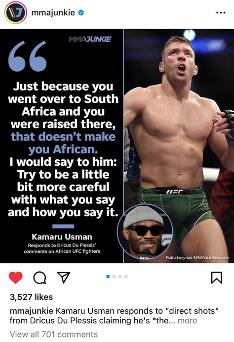 Kamaru Usman RESPONDS TO Dricus Du Plessis SA Saying Izzy Usman ARE