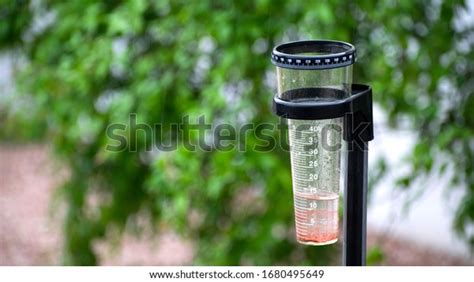 Pluviometer Container Measure Quantity Rain Stock Photo