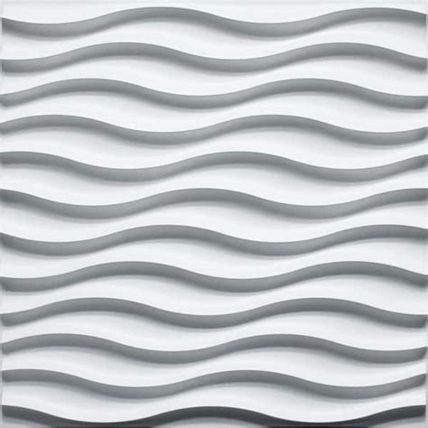 Dundee Deco Falkirk Ross 2 25 In X 19 7 In X 19 7 In White PVC Wave