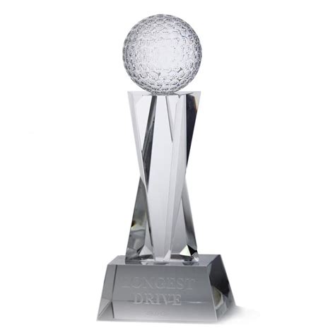 Crystal Golf Ball Trophy by Athletic Awards