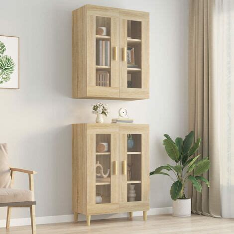 Armoire Murale Suspendue Ch Ne Sonoma X X Cm