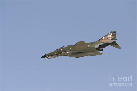 An F 4 Phantom In Flight Over Houston Photograph By Terry Moore Fine