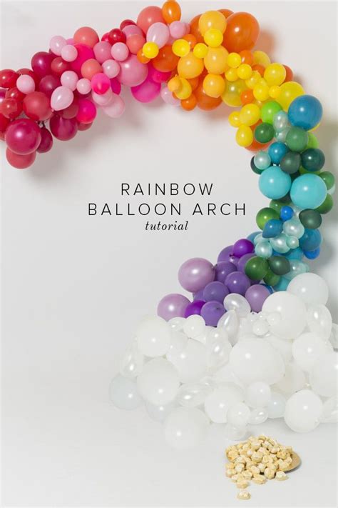 rainbow balloon arch Rainbow Balloon Arch, Balloon Diy, Balloon Garland ...