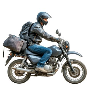 Courier In Motorcycle Delivery Courier Man PNG Transparent Image And