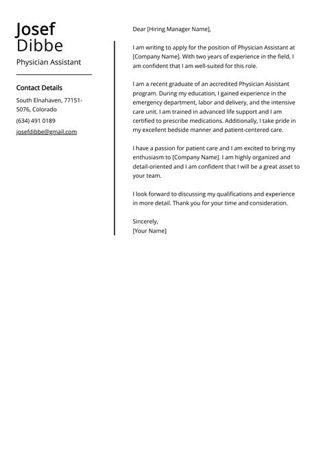 Physician Assistant Cover Letter Examples Template And 20 Tips