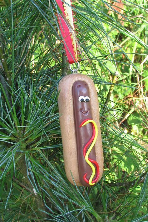 Hot Dog Christmas Ornament Hot Dog Ornament Hot Dog Charm Etsy