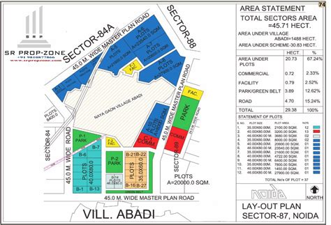 Layout Plan of Noida Sector-87 HD Map