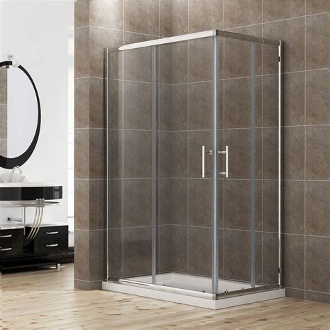 Elegant Sliding Corner Entry 1200 X 760 Mm Shower Enclosure 6mm Extra