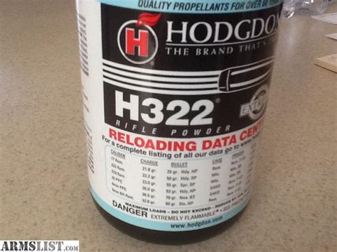 Armslist For Sale Hodgdon H322 Powder