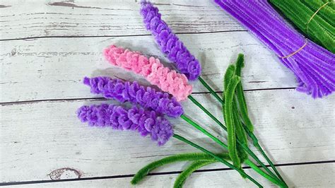 DIY Easy Pipe Cleaner Lavender How To Make Beautiful Lavender Flowers