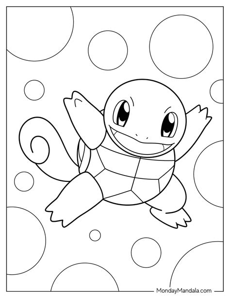 22 Squirtle Coloring Pages Free Pdf Printables