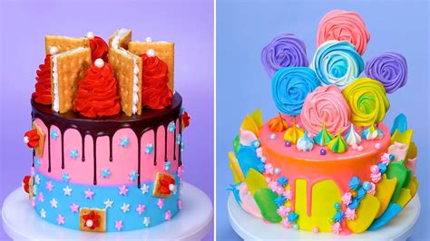 The Most Satisfying Chocolate Cake Compilation Easy And Delicious Colorful Cake Decorating