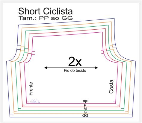 Molde De Costura Para Imprimir Camiseta 70 Short Ciclista