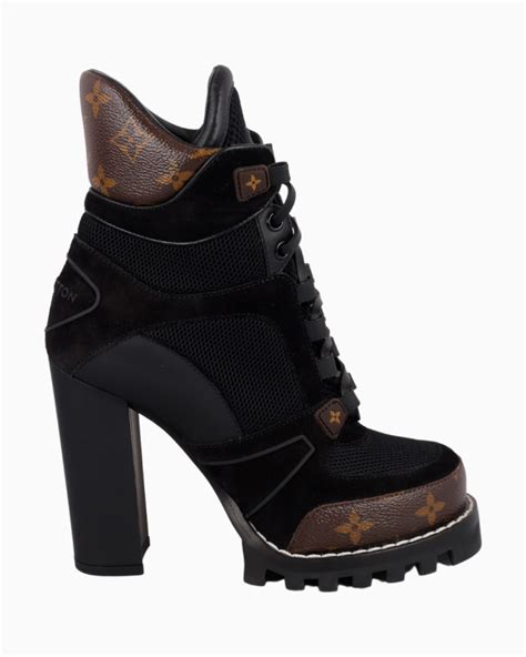 Bota Louis Vuitton Original Ankle Boot Star Trail Preta Feminina