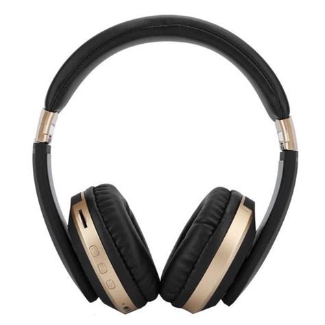 Fdit Casque d écoute sans fil Casque Bluetooth Pliable Casques Stéréo