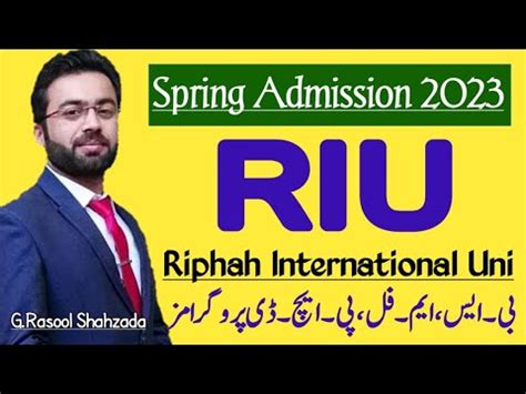 Riphah International University Faisalabad Bs M Phil Phd Programs