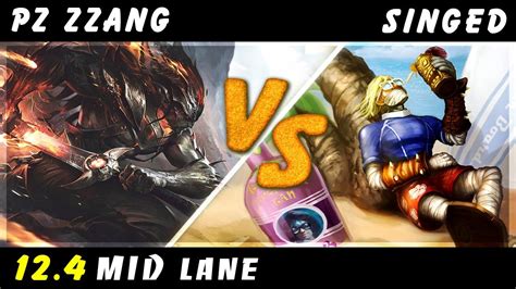 Pz Zzang Yasuo Vs Singed MID Patch 12 4 Yasuo Gameplay YouTube