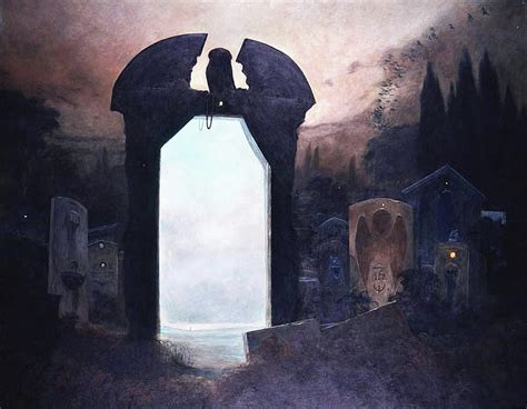 Untitled Bright Door Painting HD Painting By Zdzislaw Beksinski