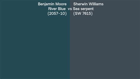 Benjamin Moore River Blue Vs Sherwin Williams Sea Serpent Sw