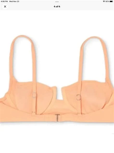 Juniors Underwire Bikini Top Xhilaration Peach Push Up Nwt Size Xs Ebay