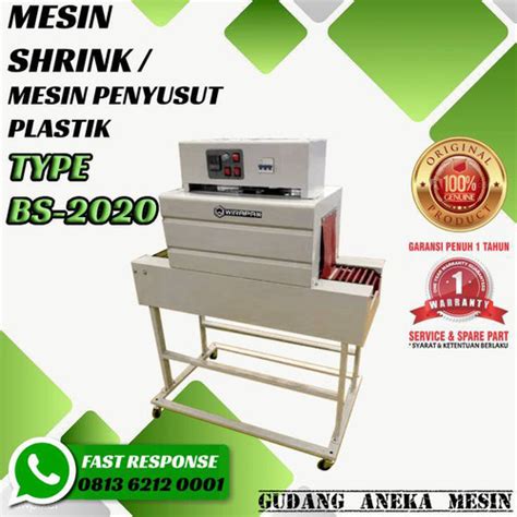 Jual Mesin Shrink Tunnel Wrap Penyusut Plastik Packaging Mini Type Bs