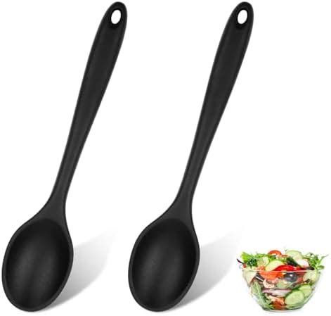 Amazon Silicone Nonstick Slotted Spoons Set High Heat Resistant