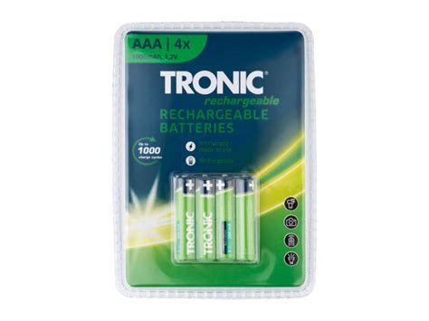 Tronic Rechargeable Batteries Lidl — Great Britain Specials Archive