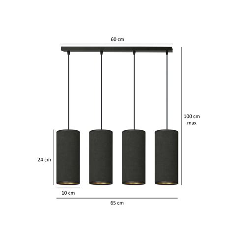 Albertslund Cilinders Grote Hanglamp Volledig Zwart X E My