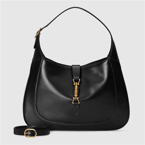 Sac Paule Jackie Taille Moyenne En Cuir Noir Gucci Fr