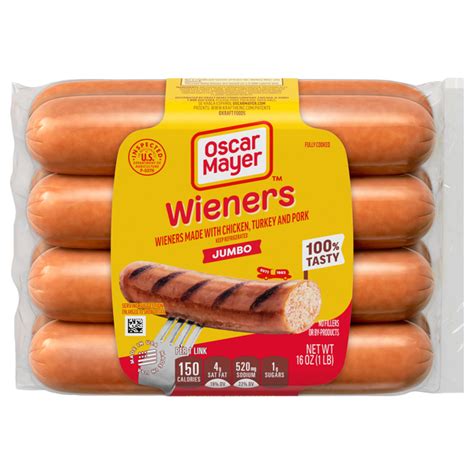 Save On Oscar Mayer Jumbo Uncured Turkey Chicken And Pork Wieners 8 Ct Order Online Delivery Giant