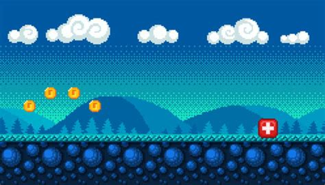 16 Bit Game Background Illustrations Royalty Free Vector Graphics