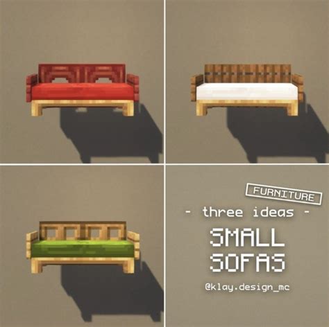 𝗞𝗟𝗔𝗬 • Minecraft Designer On Instagram Small Sofas Heres A New