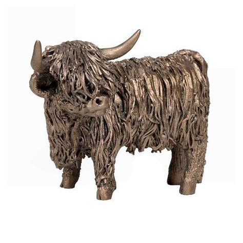 Highland Cow Standing Small Vb Bronze Sculpture By Veronica Ballan