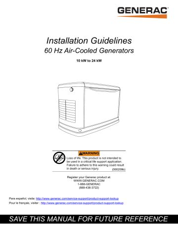 Generac Generator Installation Manual