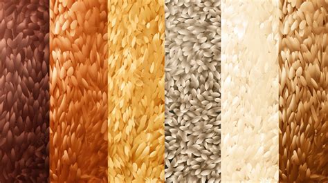 Vector Seamless Pattern Of Rice Texture With Various Types Of Cereals