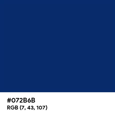 Dark Ultramarine color hex code is #072B6B