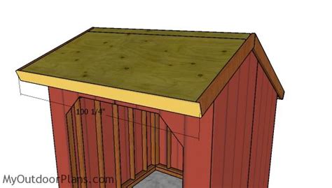 X Loafing Shed Saltbox Roof Plans Myoutdoorplans