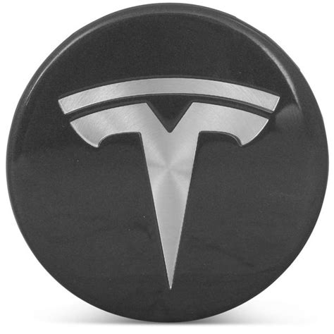 Tesla Center Caps Oe Genuine Caps Charcoal With Silver Logo