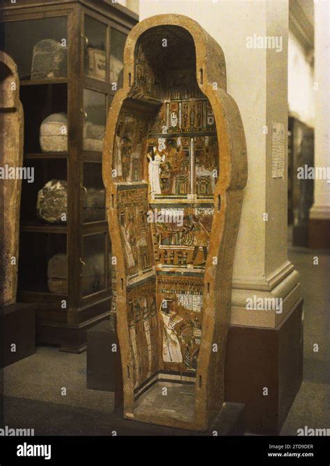 Cairo Egypt Africa Sarcophagus At The Egyptian Museum Habitat