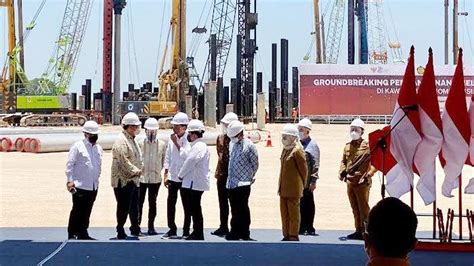 Presiden Joko Widodo Bersama Menko Airlangga Groundbreaking Smelter