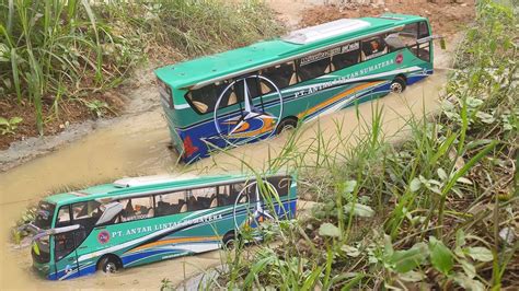 Bus Als Trobos Banjir Bus Antar Lintas Sumatera Bus Telolet Youtube