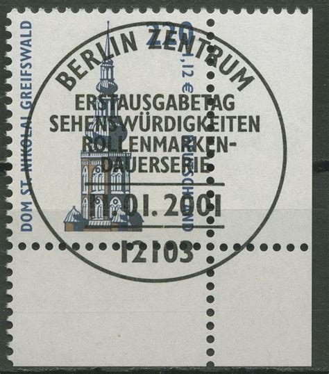 Bund 2001 Sehenswürdigkeiten SWK 2157 Ecke 4 mit ESST BERLIN